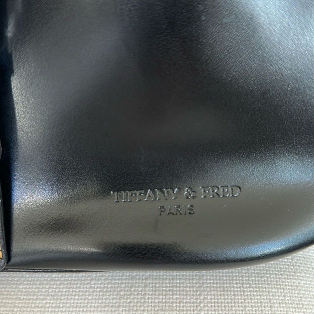 Tiffany & Fred Paris Leather Satchel Black/Tan - Picture 12 of 12